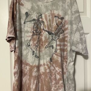 Urban Outfitters Tie-Dye Skeleton Tee